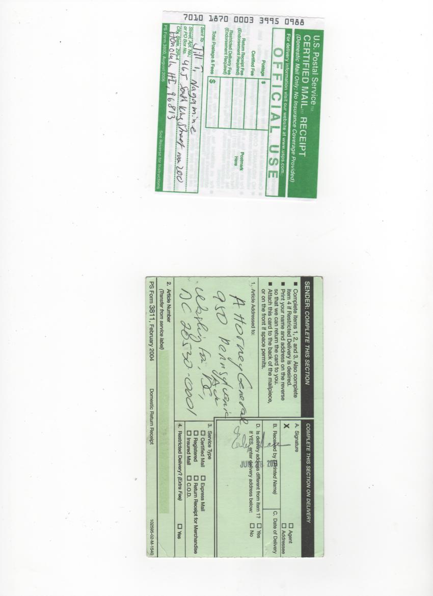 check certified mail receipt check certified mail receipt