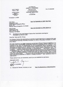invitation from CA Bar invitation from CA Bar