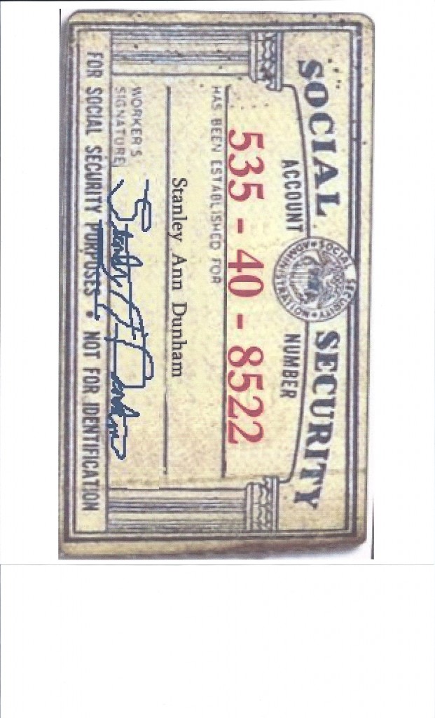 Stanley Ann Dunham signature Stanley Ann Dunham signature