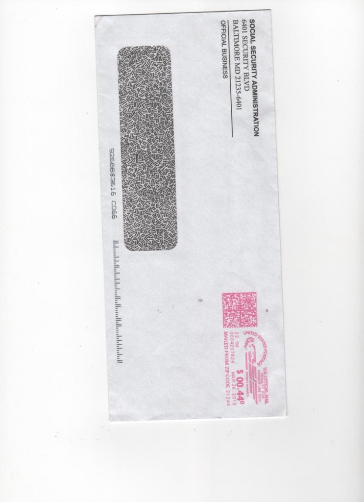 social security letter 03.25.10 envelope