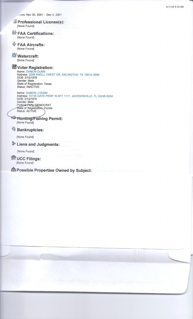 Damon Dunn public records 001