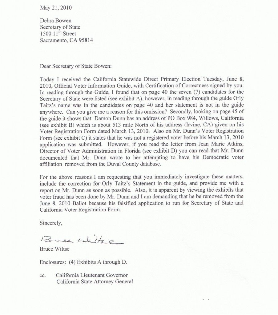 Voter Guide & Fraud Complaint 5-25-2010 Voter Guide & Fraud Complaint 5-25-2010