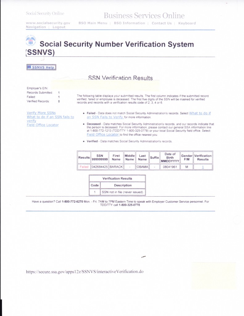 Barack Obama SS verify