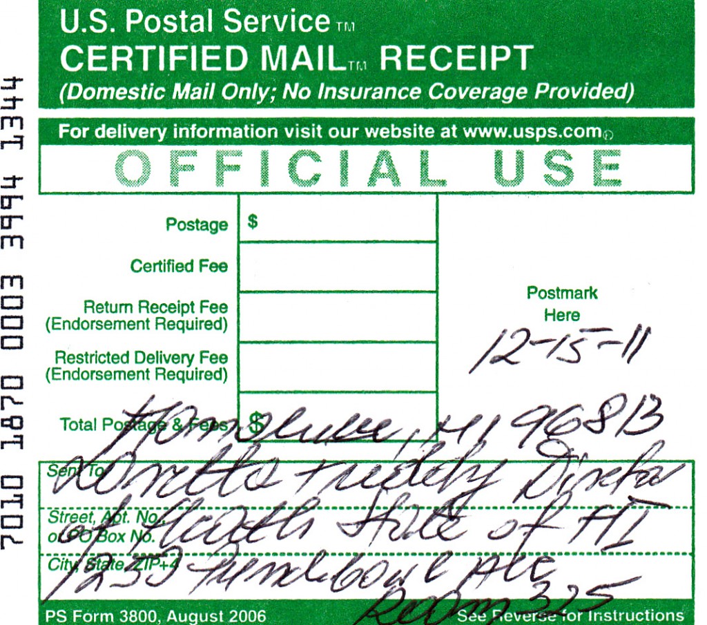 cert mail Subpoena HI, Petition NH_0001