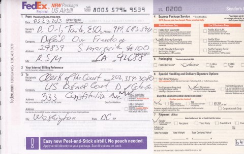 FedEx receipt Taitz v Astrue 05.23.13_0001