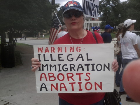 Protest before the office of Judge Jenkins